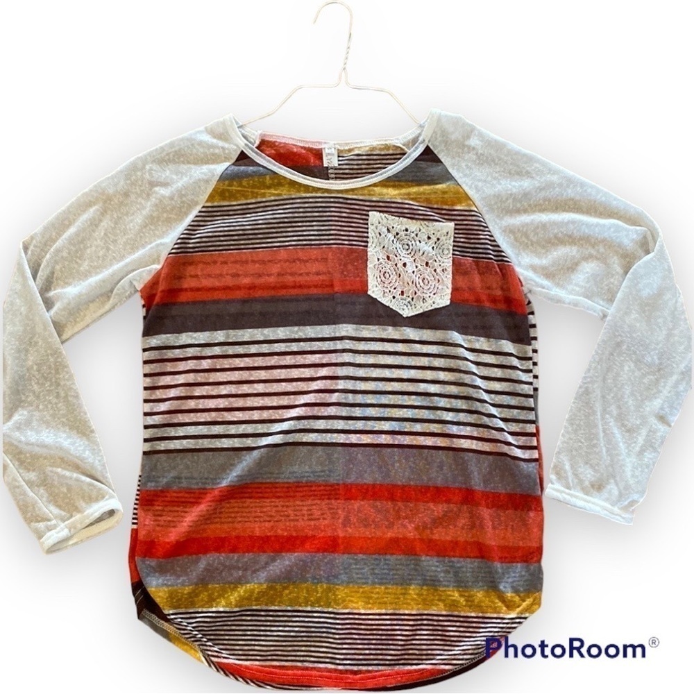 XhH Long Sleeve Striped Women’s Shirt L/XL